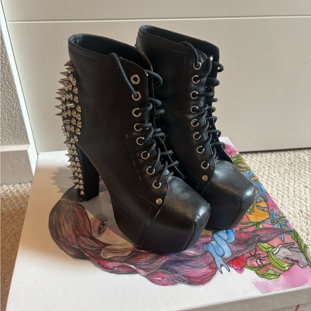 Black Studded Ankle Boots